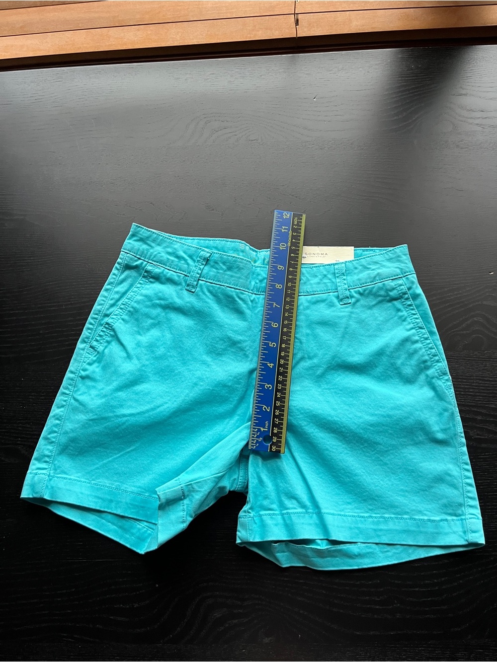 Sonoma Goods for Life (Original $30) Teal Everyday Chino Shorts Size 4 - Picture 9 of 16